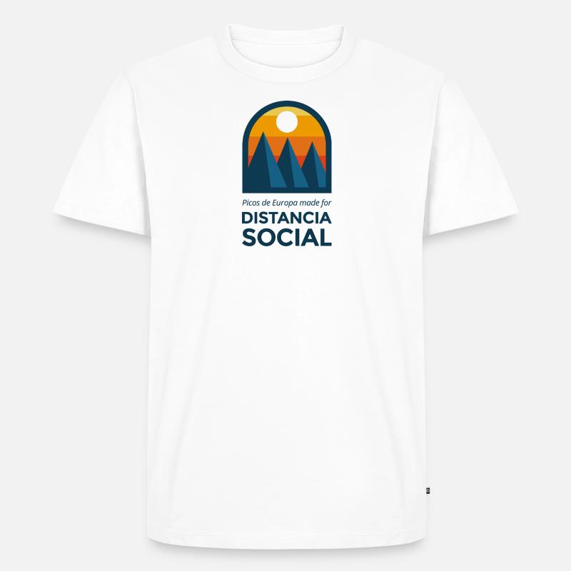 Soziale Distanz - Männer Premium Bio T-Shirt - Weiß