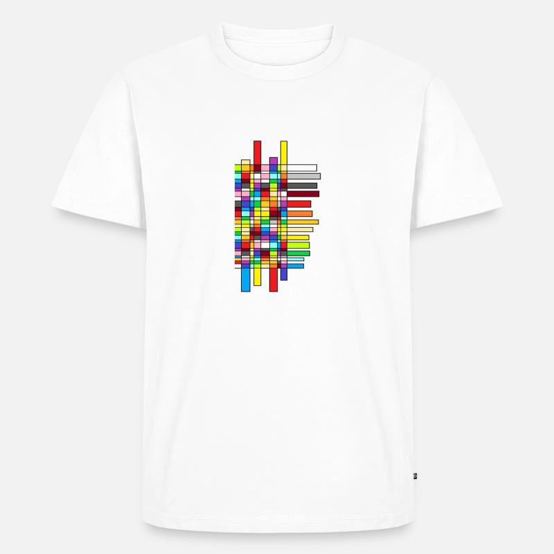 statistik bunte farbe - Männer Premium Bio T-Shirt - Weiß