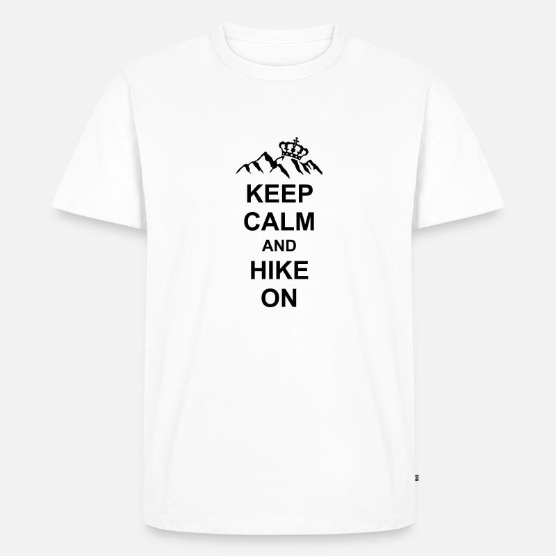 Keep Calm And Hike - Männer Premium Bio T-Shirt - Weiß