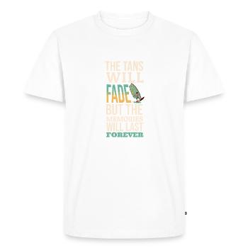 The Tans will fade - Men's Premium Organic T-Shirt - white - Front - Nico (187cm)