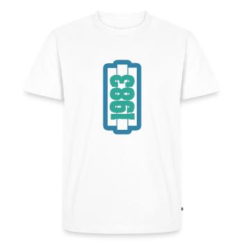 The year 1983 - Men's Premium Organic T-Shirt - white - Front - Nico (187cm)