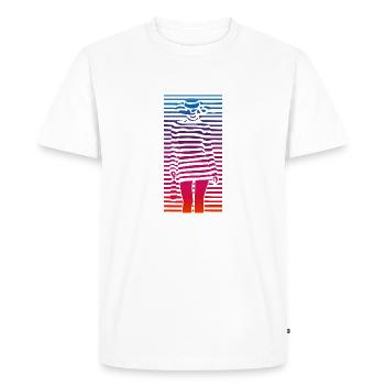 Belle femme peinture mode colorée femme art - T-shirt Premium bio Homme - blanc - Devant - Nico (187cm)