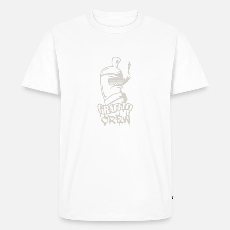 graffiti crew - Männer Premium Bio T-Shirt - Weiß