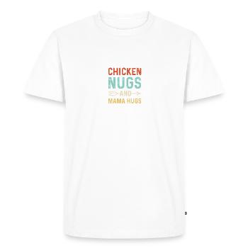 Chicken Nugs and Mama Hugs Chicken Nugget Lover - Men's Premium Organic T-Shirt - white - Front - Nico (187cm)