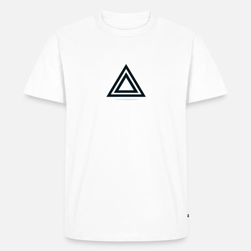 Double Pyramid - Männer Premium Bio T-Shirt - Weiß