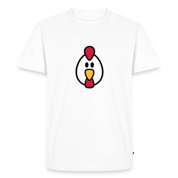 Poule - T-shirt Premium bio Homme - blanc - Devant - Nico (187cm)