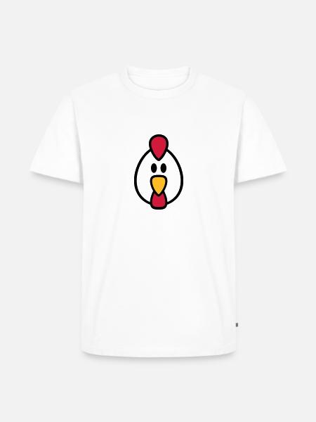 Chicken - Men's Premium Organic T-Shirt - white