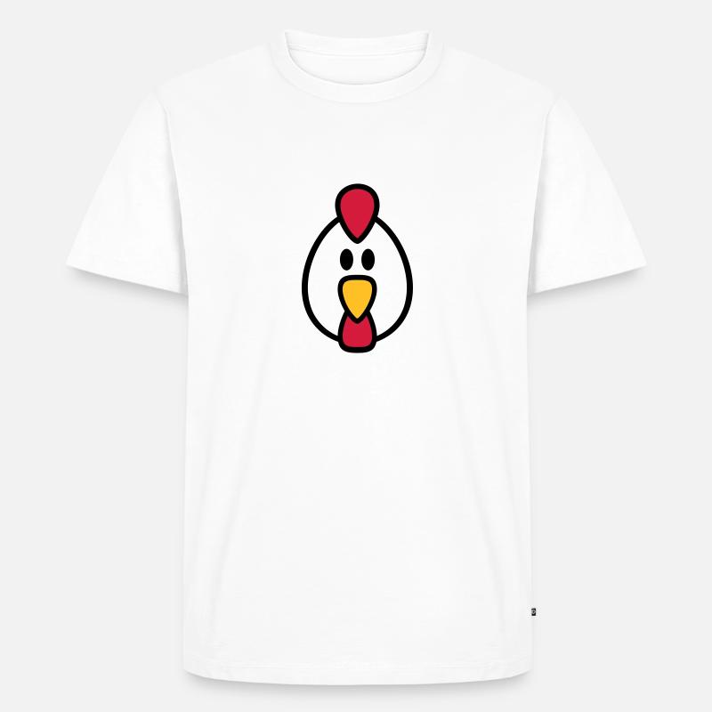 Huhn - Männer Premium Bio T-Shirt - Weiß
