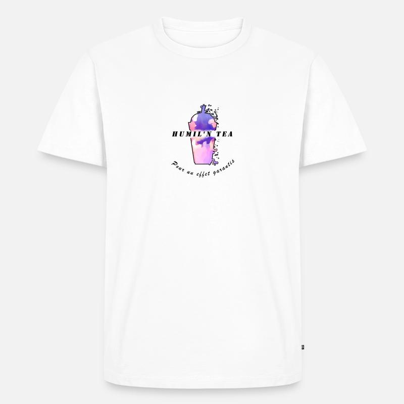 HumilNTea - Männer Premium Bio T-Shirt - Weiß