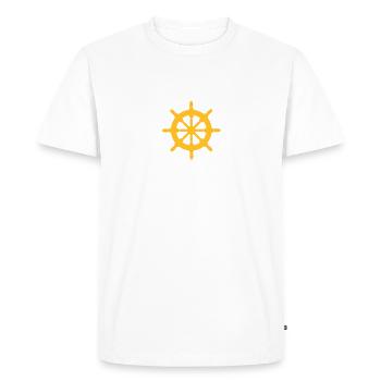 steering wheel - Men's Premium Organic T-Shirt - white - Front - Nico (187cm)