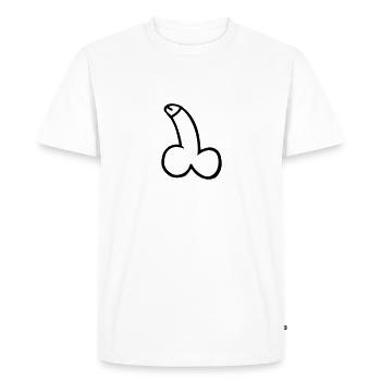 Penis - T-shirt Premium bio Homme - blanc - Devant - Nico (187cm)