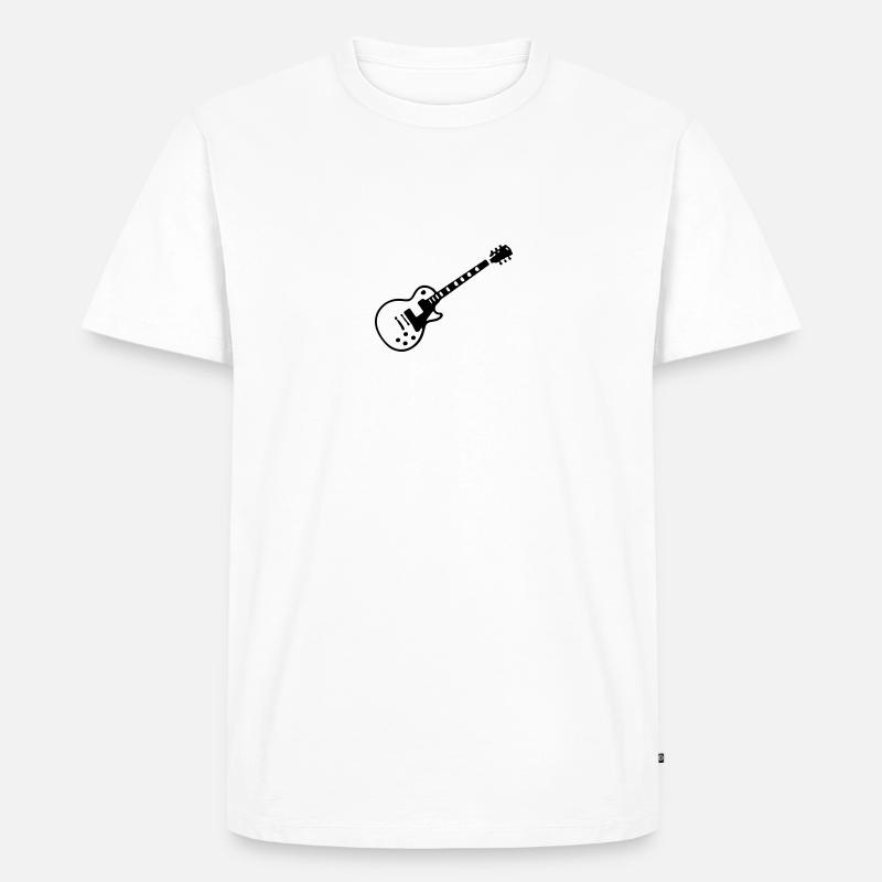 Les Paul Guitar - Männer Premium Bio T-Shirt - Weiß