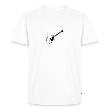 les paul guitar - Men's Premium Organic T-Shirt - white - Front - Nico (187cm)