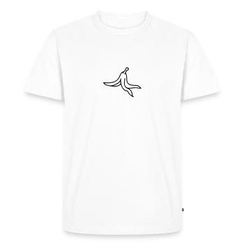 Banana Peel - Men's Premium Organic T-Shirt - white - Front - Nico (187cm)
