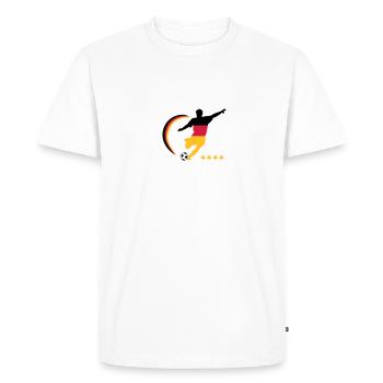 joueur de football Allemagne - T-shirt Premium bio Homme - blanc - Devant - Nico (187cm)
