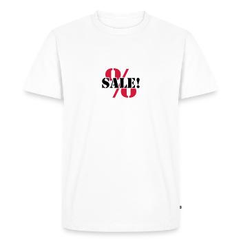 For sale sale reduced percentages - Men's Premium Organic T-Shirt - white - Front - Nico (187cm)