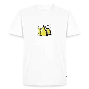 Bio de fruits poire sain - T-shirt Premium bio Homme - blanc - Devant - Nico (187cm)