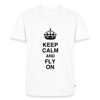Aircraft Pilot Fly Flugzeug Avion Plane Airplane - Men's Premium Organic T-Shirt - white - Front - Nico (187cm)