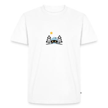 Maison de Noël au Pôle Nord - T-shirt Premium bio Homme - blanc - Devant - Nico (187cm)