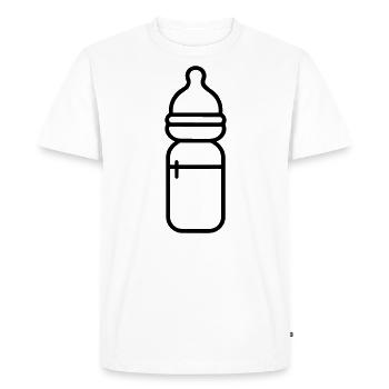 biberon - T-shirt Premium bio Homme - blanc - Devant - Nico (187cm)