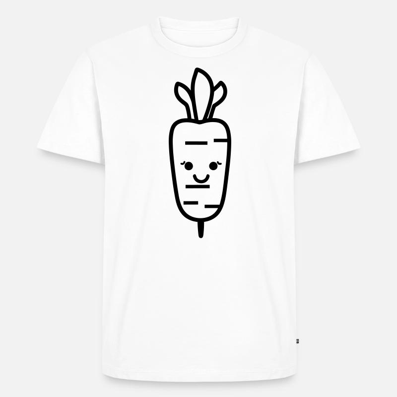 Karotte - Männer Premium Bio T-Shirt - Weiß