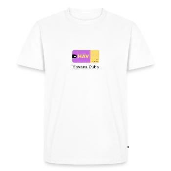 La Havane Cuba - T-shirt Premium bio Homme - blanc - Devant - Nico (187cm)