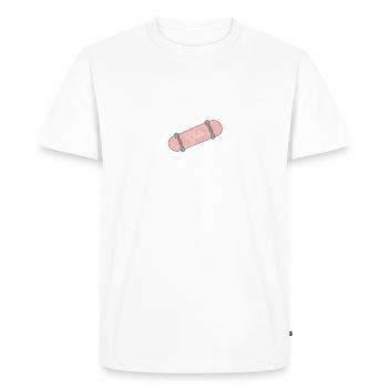 Skateboard rose - T-shirt Premium bio Homme - blanc - Devant - Nico (187cm)