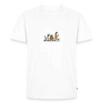 veggies - Men's Premium Organic T-Shirt - white - Front - Nico (187cm)