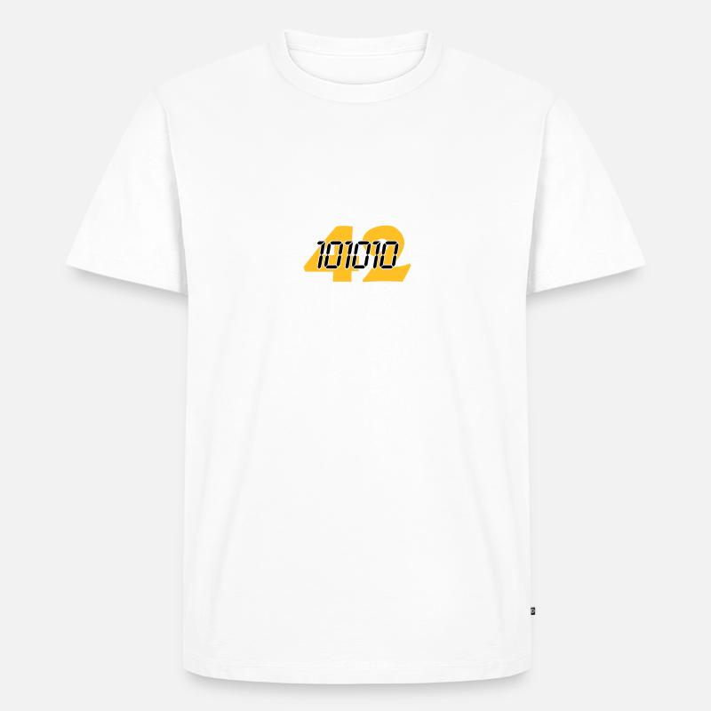 101010 (2c) - Männer Premium Bio T-Shirt - Weiß