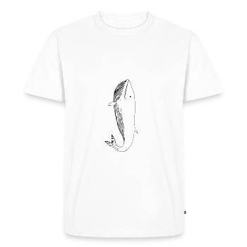 Rorqual bleu - T-shirt Premium bio Homme - blanc - Devant - Nico (187cm)