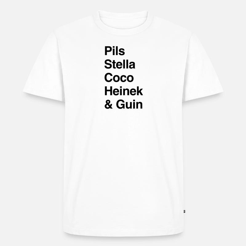 Bier - Männer Premium Bio T-Shirt - Weiß