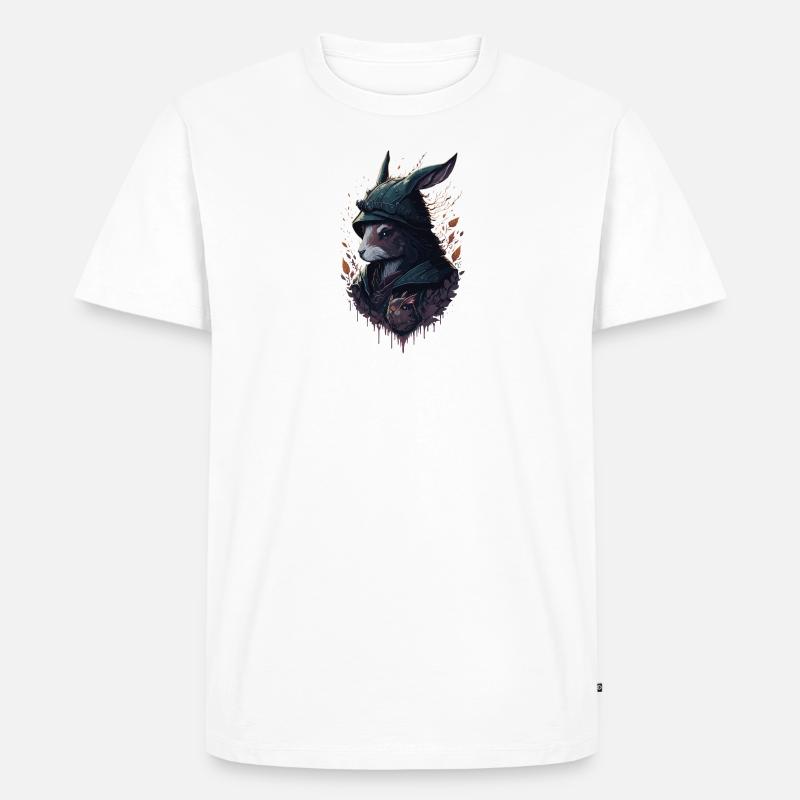 Rabbit Hunter - Männer Premium Bio T-Shirt - Weiß