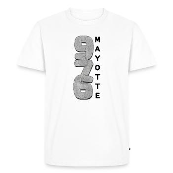 T SHIRT 976 MAYOTTE - T-shirt Premium bio Homme - blanc - Devant - Nico (187cm)