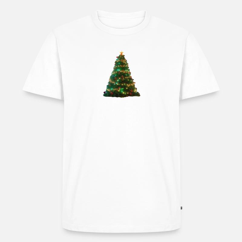 Weihnachtsbaum - Männer Premium Bio T-Shirt - Weiß