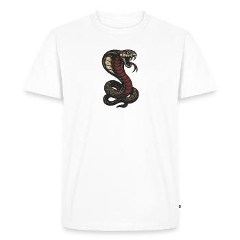 Cobra Tribal Style - Men's Premium Organic T-Shirt - white - Front - Nico (187cm)