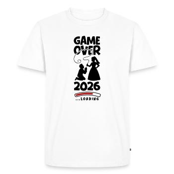 Wedding Game Over 2026 - Men's Premium Organic T-Shirt - white - Front - Nico (187cm)