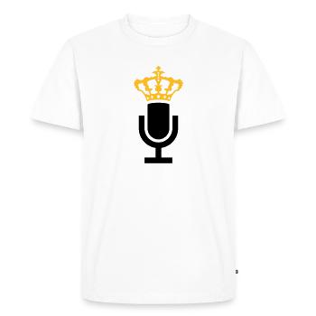 King Microphone Icon - Men's Premium Organic T-Shirt - white - Front - Nico (187cm)