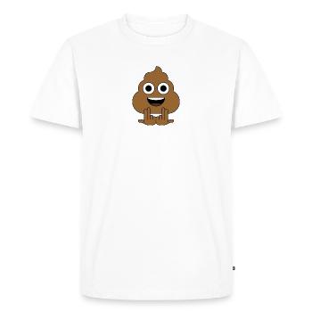 Emoji Caca Jul - T-shirt Premium bio Homme - blanc - Devant - Nico (187cm)