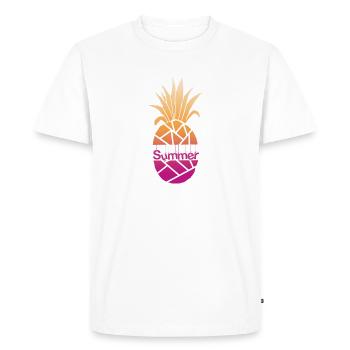 Buzzer - Men's Premium Organic T-Shirt - white - Front - Nico (187cm)