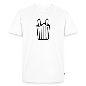 Frites - T-shirt Premium bio Homme - blanc - Devant - Nico (187cm)