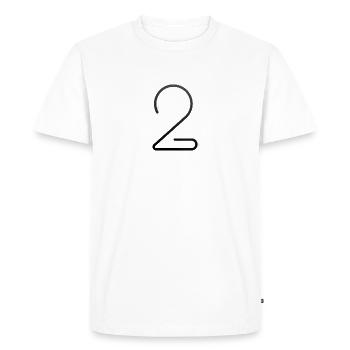 2 - Men's Premium Organic T-Shirt - white - Front - Nico (187cm)