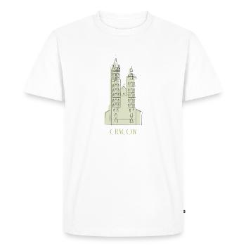 Cracovie - T-shirt Premium bio Homme - blanc - Devant - Nico (187cm)