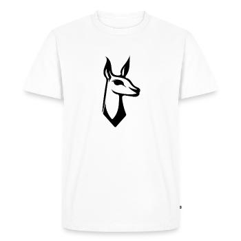 Style de logo de lama mignon - T-shirt Premium bio Homme - blanc - Devant - Nico (187cm)
