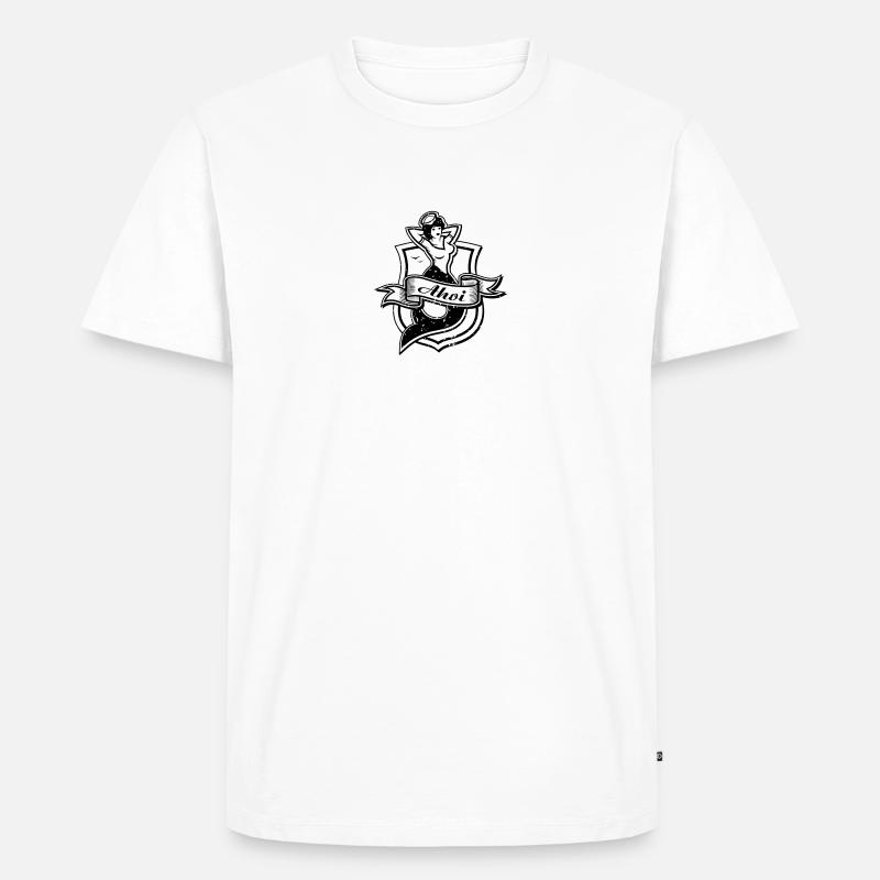 Nixe - Männer Premium Bio T-Shirt - Weiß