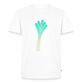 Poireau - T-shirt Premium bio Homme - blanc - Devant - Nico (187cm)