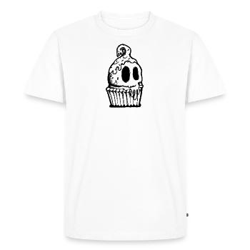 Muffin Halloween effrayant - T-shirt Premium bio Homme - blanc - Devant - Nico (187cm)