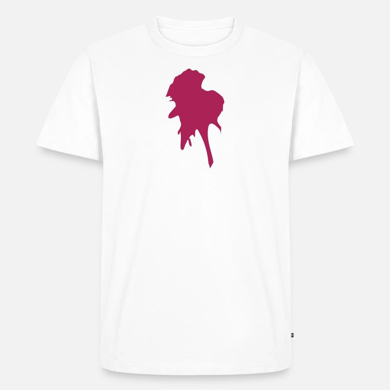 klecks muster - Motivfarbwechsel möglich - Männer Premium Bio T-Shirt - Weiß