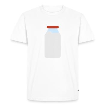 Bouteille de lait, conception de lait - T-shirt Premium bio Homme - blanc - Devant - Nico (187cm)