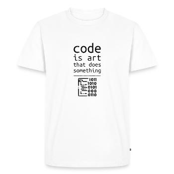 Cadeau de programmeur de développeur de codeur de code - T-shirt Premium bio Homme - blanc - Devant - Nico (187cm)