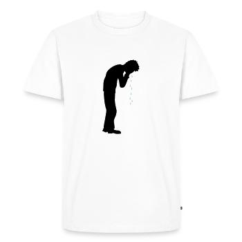 Gouttes hurlantes de dépression - T-shirt Premium bio Homme - blanc - Devant - Nico (187cm)